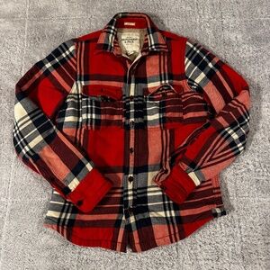 Vintage Abercrombie & Fitch Sherpa Lined Flannel Jacket Mens Medium